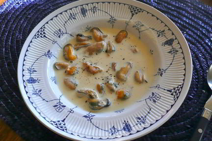 Суп из мидий со сливками