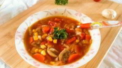 суп из овощей и грибов