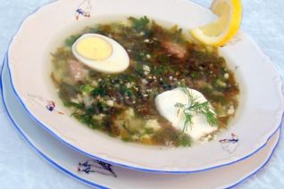 Суп из щавеля с мясом