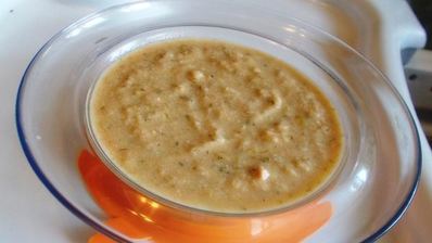 детский суп-пюре из кижуча с зеленью