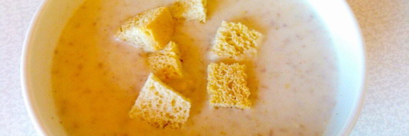 Грибной суп-пюре на курином бульоне