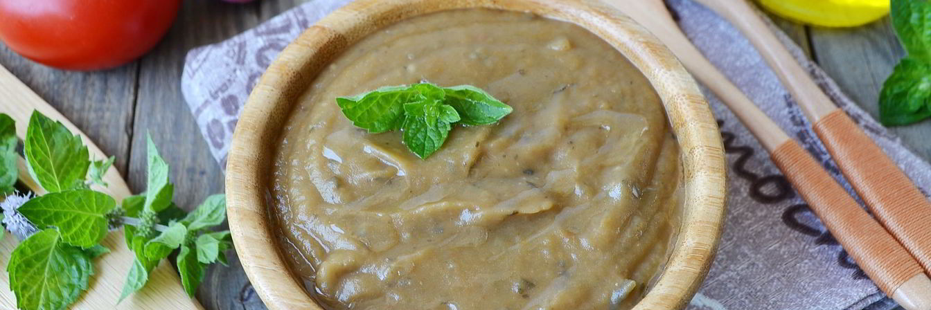 Суп-пюре из баклажанов и помидоров