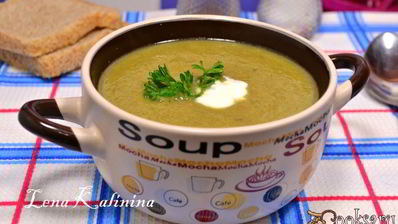 суп-пюре из брокколи и шампиньонов