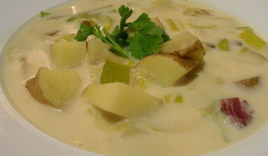 Рецепт супа-пюре из лука-порея и картофеля