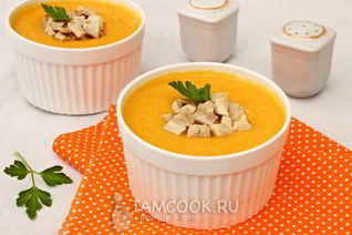 Суп-пюре из моркови с курицей