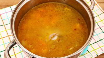 суп-пюре из моркови с курицей