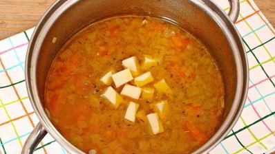 суп-пюре из моркови с курицей