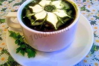 Суп пюре из шпината замороженного со сливками