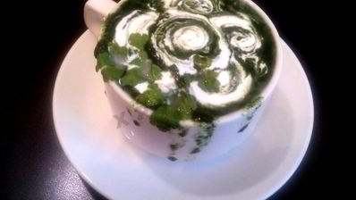 суп пюре из шпината замороженного со сливками