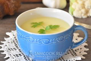 Суп-пюре из цветной капусты и картофеля