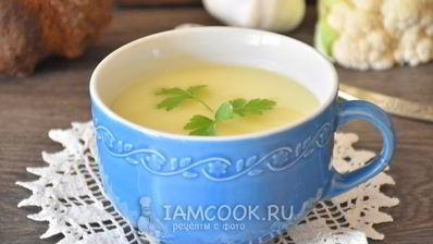 суп-пюре из цветной капусты и картофеля