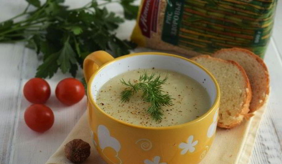 Рецепт супа-пюре из цветной капусты с рисом