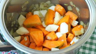 суп-пюре из тыквы с яблоками