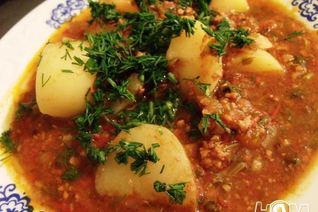 Суп-пюре с рубленым мясом