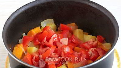 томатно-тыквенный суп-пюре с картофелем