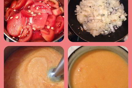 Томатный суп-пюре с сыром