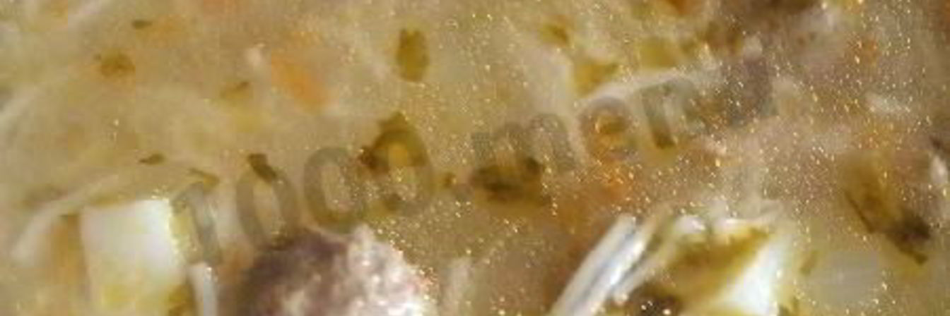 Суп с фрикадельками и вермишелью и картошкой