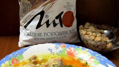 суп с куриными фрикадельками и отрубями лито