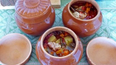 суп в горшочках в духовке