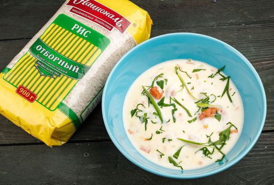 Сырный суп с креветками