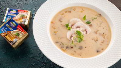 сырный суп с шампиньонами