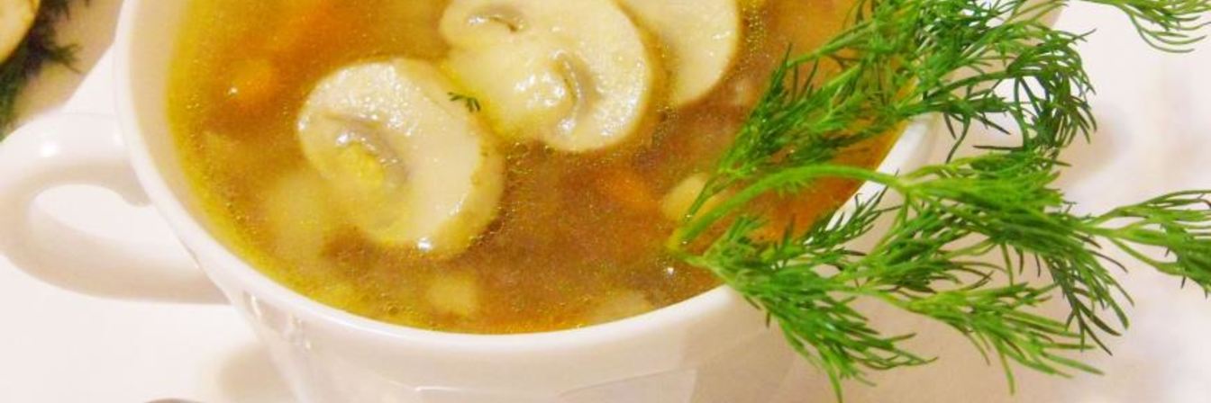 Томленый грибной суп