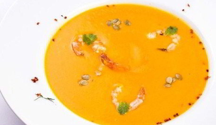 Рецепт тыквенного крема-супа с креветками