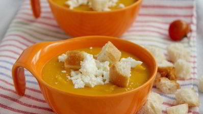 тыквенный суп с фетой