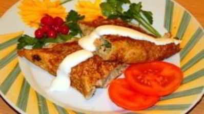 блинчики, фаршированные курицей