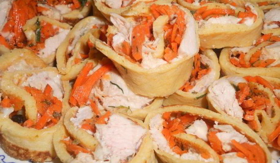 Рецепт блинчиков с корейской морковью