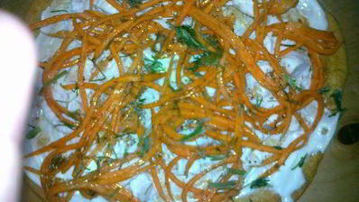 блинчики с корейской морковью