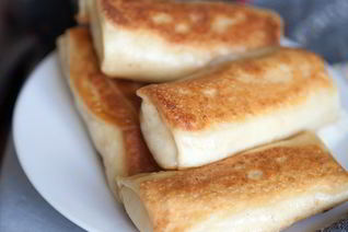 Блинчики с сыром и грибами