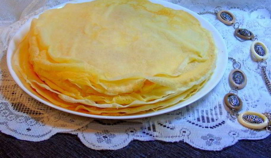 Рецепт блинов на двух видах молока