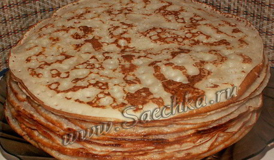 Рецепт блинов ночных