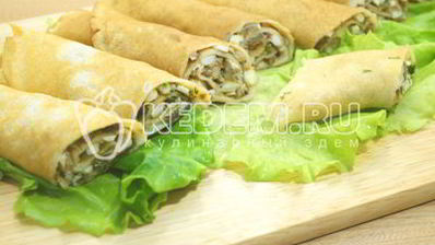 блины с грибной начинкой