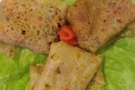 Луковые блинчики с начинкой