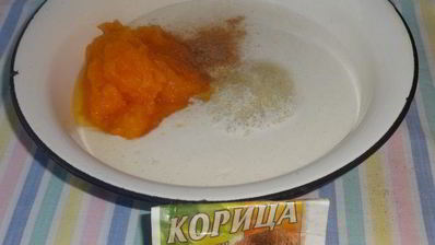 манно-тыквенные блинчики с ореховым соусом