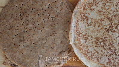 полбяные блины на воде