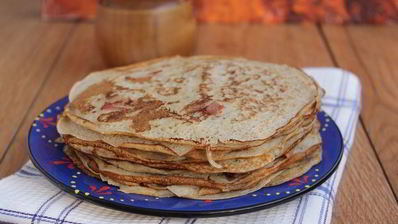 пшенично-ржаные блины с ароматом бородинского хлеба