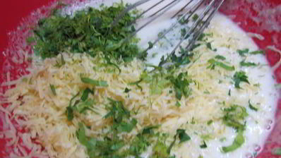 сырные блины с зеленью