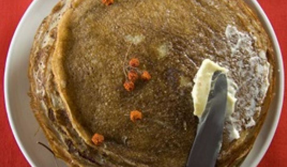 Рецепт заварных блинов на кефире с яблочным соком