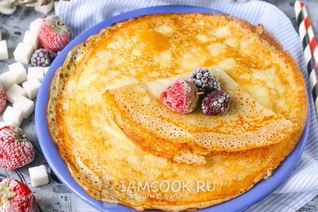 Заварные блины на молоке и на кипятке