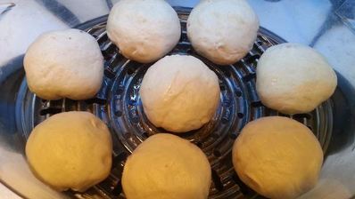 паровые булочки с фасолью по-корейски