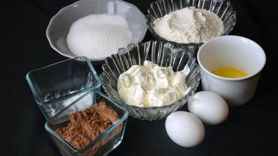 шоколадная королевская ватрушка с какао