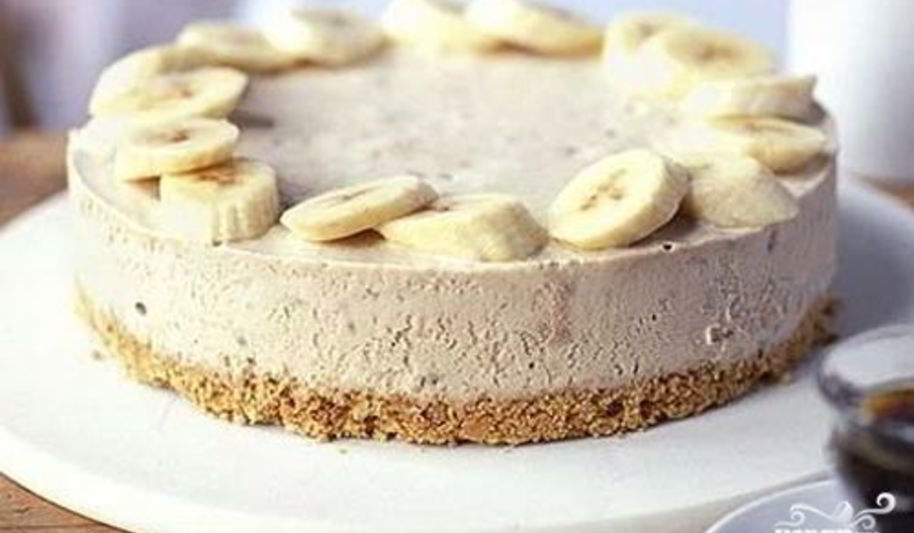 Рецепт бананового чизкейка без выпечки
