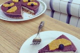 Черничный чизкейк с орехами