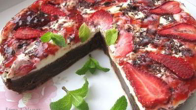 чизкейк клубника с шоколадом