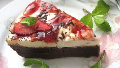 чизкейк клубника с шоколадом