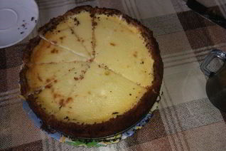 Чизкейк с грушами