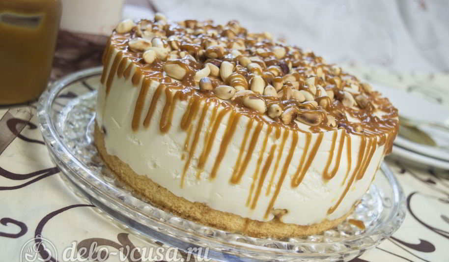 Рецепт карамельного чизкейка без выпечки